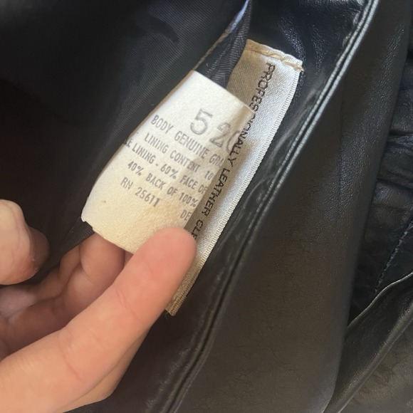 Vintage Sears The Fashion Place Black Genuine Cowhide Belted Jacket 5201 - Picture 10 of 12